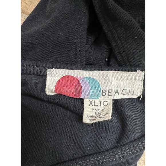 Free People Women's XL Beach Nyla Black Mini Dress One Shoulder - Picture 10 of 11